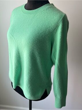 J. Crew Mint Green Cashmere Crewneck Sweater - XL